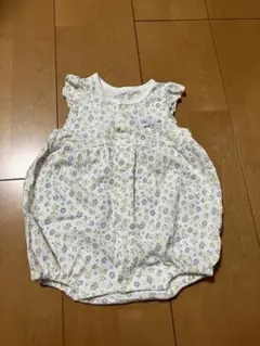 アカチャンホンポ　花柄コットンロンパース 60cm