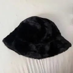 RASVOA ラスボア ファーハット バケットハット ブラック