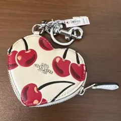 コーチ コインケース 小銭入れチャーム ハート さくらんぼ
