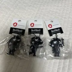 大阪　関西万博　黒　ミャクミャク　ブラック　PVC マスコットキーホルダー　3種