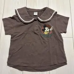 ミッキー フタフタ　襟付きTシャツ