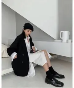 【Ritzy】オーバーサイズ ダブルテラードジャケット ブラック Mサイズ