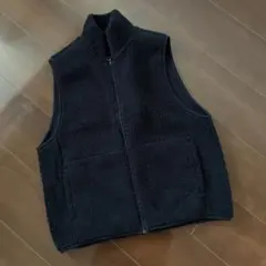 ほぼ新品　無印良品　紺　ネイビーフリースベスト　S
