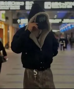 elev ファージャケット 黒 短丈 M