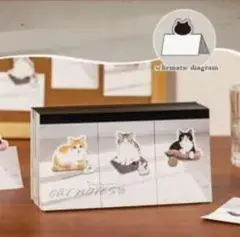 猫デザインの付箋セット