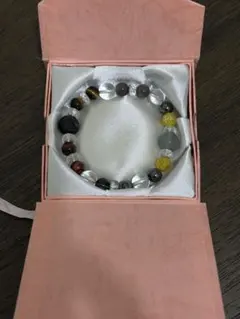 天然石 マルチカラービーズブレスレット