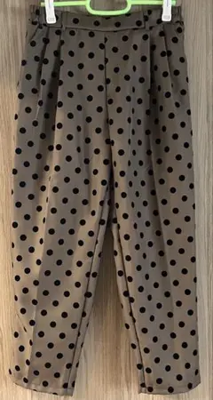 しまむらhinakomachiドットパンツ ブラウン LL