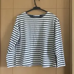ikka ボーダー 長袖 カットソー L ゆったりのサムネイル
