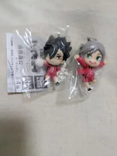 ハイキュー！！ でふぉフィグ！ 音駒高校キーホルダー　黒尾　灰羽