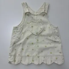 アプレレクール小花柄ハートポケット　ジャンバースカート　80.