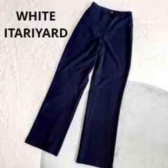 【ホワイトイタリヤード】スラックス 紺 日本製 春秋冬