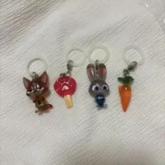 ズートピア めじるしキーホルダー 4点セット