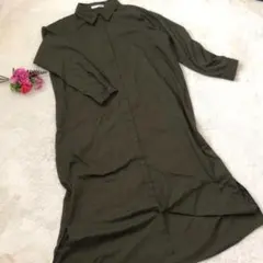 SHOO-LA-RUE シューラルー　ロングボタンシャツワンピース　Lサイズ