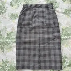新品　FABIA チェック柄　ミモレ丈　タイトスカート　Ｍサイズ　オンオフ対応