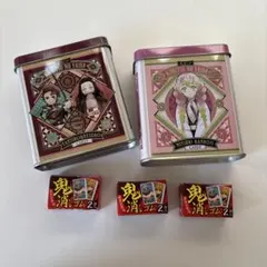鬼滅の刃　缶ケース＆消しゴム2個入り×3
