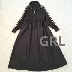 GRL グレイル　スポーティーライン　ドッキングワンピース 黒