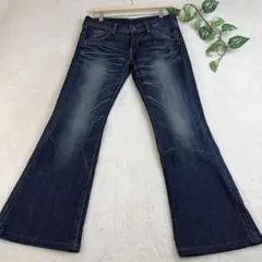 リーバイス 596 ブーツカット ローライズ ストレッチ 日本製 鬼ヒゲ 31