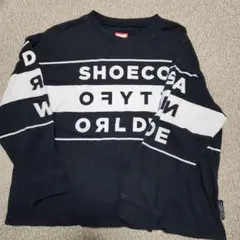 ネイビー ストライプ 長袖カットソー　DC120cm