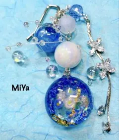 和風玉 水色 花魁 ポニーフック かんざし 髪飾り