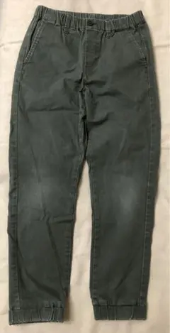 UNIQLO カーキ ゴムウエスト(調整可能) ジョガーパンツ　サイズL