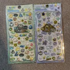 ストーン付きジュエルプチドロップ　ふわふわとりのなかまたち