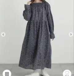 ⭐︎サマンサモスモス ⭐︎花柄シャーリングワンピース　M