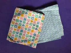 カラフルなハートと花柄の生地セット