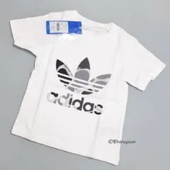 100【新品/即日発送】adidas オリジナルス キッズ Tシャツ IC 白