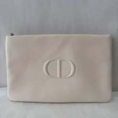 Christian Dior ディオール ポーチ CDロゴ ホワイト　ベージュのサムネイル