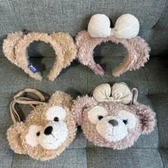 ダッフィーシェリーメイ ポーチ＆カチューシャセット