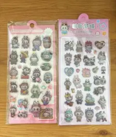 3D立体ぷっくりシール、ウォーターインボンボンシール2枚セット