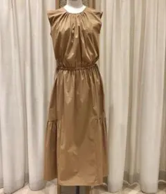 ara ara ノースリーブロングワンピース　茶色