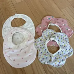 プチバトー他ベビースタイ4枚セット