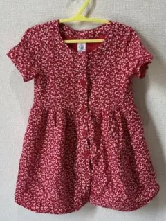 baby GAP 小花柄 半袖ブラウス レッド 3Yのサムネイル