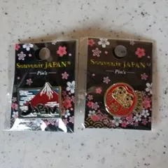 【新品】ピンバッジセット(赤富士・だるま)