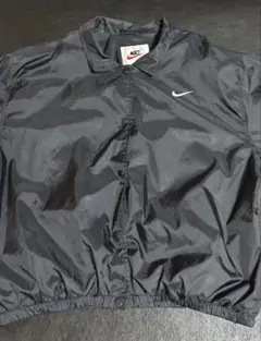 格安 Nike ブラック ナイロンジャケット 銀タグ 90s ナイキ 黒 古着