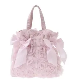 Maison de FLEUR チュールローズダブルリボン2Wayトートバッグ