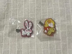 水森亜土 亜土ちゃん ヘアクリップ ヘアピン うさぎ 女の子 ガチャ