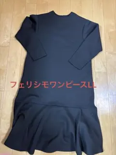 未使用フェリシモIEDIT[イディット]ワンピース黒LL