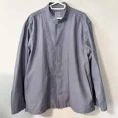 無印良品 紳士/メンズ 洗いざらしオックススタンドカラー長袖シャツ Lサイズ