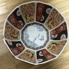 有田焼 弥生窯 古伊万里 間取染錦 花鳥 中鉢 盛鉢 菓子鉢