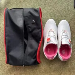 ❣️美品❣️adidas アディダス ゴルフシューズ ボア ピンク 23.5cm