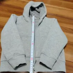 GUグレー フリース パーカー 130cm