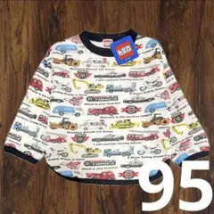 【新品】トミカ 裏起毛トレーナー 95cm 総柄