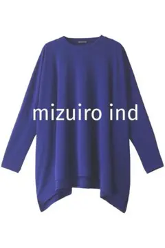 【mizuiro ind】クルーネックワイドチュニック★ブルーのサムネイル