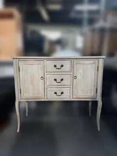 淡い木目調キャビネット 3引き出し 2扉