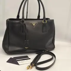 PRADA ガレリア サフィアーノLUX 2way 黒 BN1874 ギャラ付