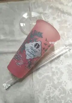 スタバ ミステリーカラーチェンジングリユーザブルコールドカップ ピンク 赤