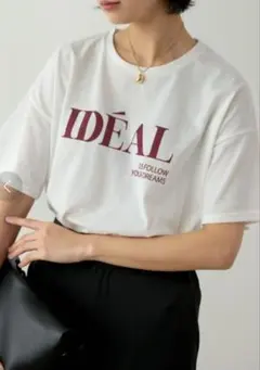 リエディ　 IDEAL　配色　ロゴTシャツ　Мのサムネイル