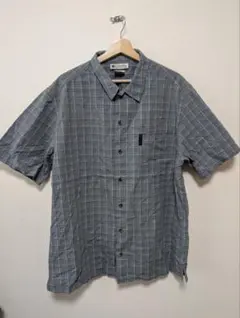 コロンビア 半袖チェックシャツ XL ブルー系 アウトドア ビッグサイズ 古着のサムネイル